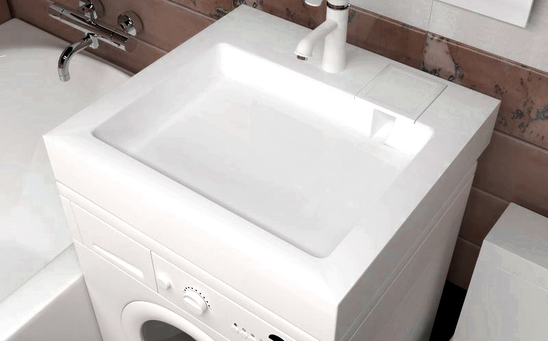 Раковина над стиральной машинкой — используйте пространство на 200%
